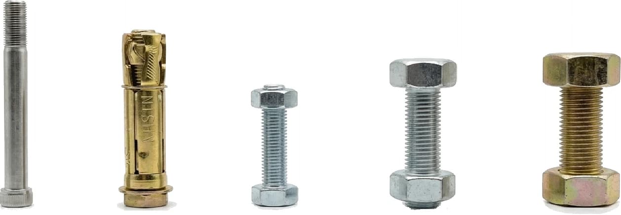 Fasteners — bolts, anchors, and nuts